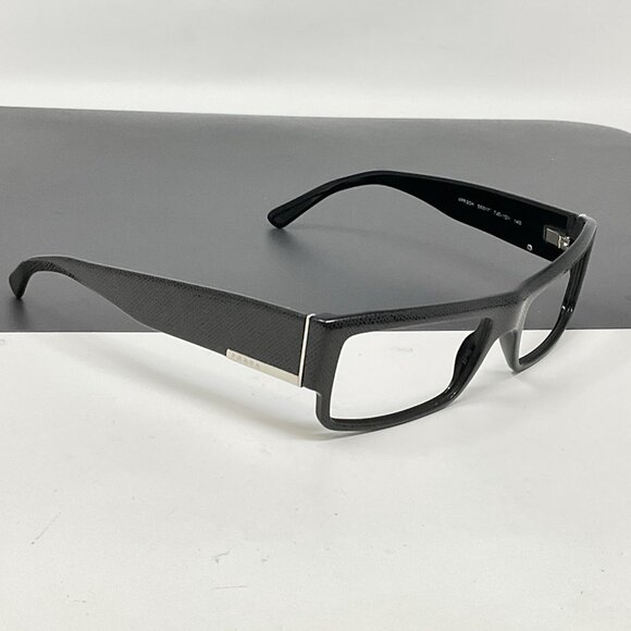 Prada VPR 20H 7JS 1O1 Sunglasses Eyeglasses Black Snakeskin Pattern Rectangular main image 12